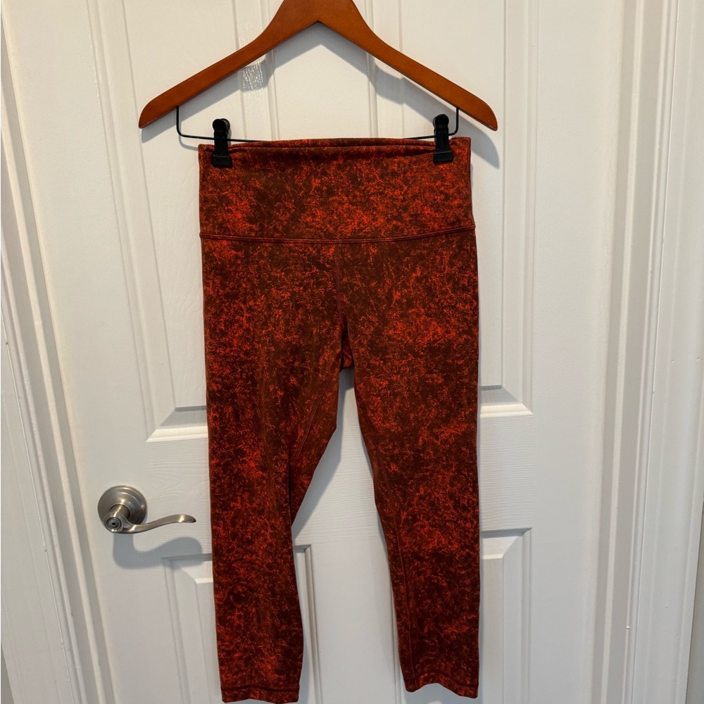 lululemon athletica Red Patterned Leggings